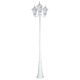Chester Triple Head Curved Arm Tall Post Light White - 15061
