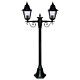 Paris Twin Head Short Post Light Black - 15141