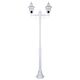 Paris Twin Head Medium Post Light White - 15157