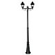 Paris Twin Head Tall Post Light Black - 15165