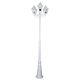 Paris Triple Head Tall Post Light White - 15175