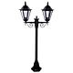 Turin Twin Head Short Post Light Black - 15441