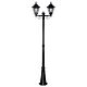 Turin Twin Head Tall Post Light Black - 15465