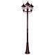 Turin Triple Head Tall Post Light Burgundy - 15472