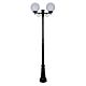 Siena Twin 25cm Spheres Tall Post Light Black - 15615