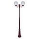Siena Twin 25cm Spheres Tall Post Light Burgundy - 15616