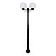 Siena Twin 30cm Spheres Tall Post Light Black - 15621