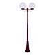 Siena Twin 30cm Spheres Tall Post Light Burgundy - 15622