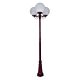 Siena Triple 30cm Spheres Tall Post Light Burgundy - 15634