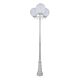 Siena Triple 30cm Spheres Tall Post Light White - 15637