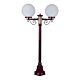 Siena Twin 25cm Spheres Short Post Light Burgundy - 15640