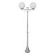 Siena Twin 25cm Spheres Medium Post Light White - 15655