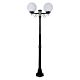 Siena Twin 30cm Spheres Medium Post Light Black - 15657