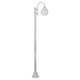 Lisbon Single Sphere Curved Arm Plain Post Light White - 15787