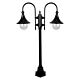 Monaco Twin Head Short Post Light Black - 15825