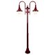Monaco Twin Head Medium Post Light Burgundy - 15838
