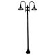 Monaco Twin Head Plain Post Light Black - 15867