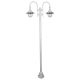 Monaco Twin Head Plain Post Light White - 15871