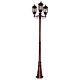 Vienna Triple Head Tall Post Light Burgundy - 15940