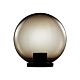 Ivela 30cm Smoke Sphere Post Top Light Black - 18604