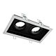 DSL Rectangular Slotter Twin Light Downlight Frame White - 70004