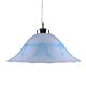 Lace 1 Light Art Deco Glass Pendant Large Blue - 91548