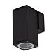 Alpha 6W 240V Wall Pillar Light Black / White - 19390