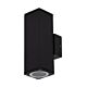 Alpha 12W 240V Up/Down Wall Pillar Light Black / White - 19796