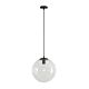 Bubble-300 Clear Glass Pendant Black - 31478