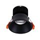 Anti Glare Deep Set 13W LED Dimmable Adjustable Downlight Black / Warm White - 20674