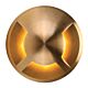 Deka 3 Watt 12V Round Three-Way LED Deck/Inground Light Brass / White - 19446+19459