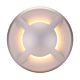 Deka 3 Watt 12V Round Four-Way LED Deck/Inground Light Anodised Aluminium / White - 19434+19459
