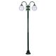 Lisbon Twin Spheres Curved Arms Plain Post Light Green - 15791