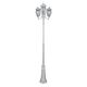 Vienna Three Head Curved Arm Tall Post Light White -15979