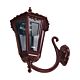 Chester Curved Arm Upward Wall Light Large Burgundy - 15100