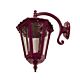 Chester Curved Arm Downward Wall Light Large Burgundy - 15105