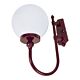 Lisbon 25cm Sphere Wall Light Burgundy - 15664