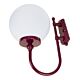 Lisbon 30cm Sphere Wall Light Burgundy - 15670