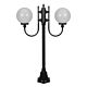 Lisbon Twin 25cm Spheres Curved Arms Short Post Light Black - 15687