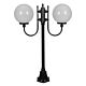 Lisbon Twin 30cm Spheres Curved Arms Short Post Light Black - 15693