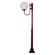 Lisbon 30cm Sphere Curved Arm Medium Post Light Burgundy - 15706