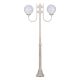 Lisbon Twin Head 25cm Sphere Curved Arm Medium Post Light Beige - 15710
