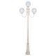 Lisbon Triple 25cm Spheres Curved Arms Tall Post Light Beige - 15746