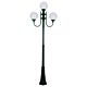 Lisbon Triple 25cm Spheres Curved Arms Tall Post Light Green - 15749