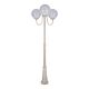 Lisbon Triple 30cm Spheres Curved Arms Tall Post Light Beige - 15764
