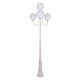 Lisbon Four 25cm Spheres Curved Arms Tall Post Light Beige - 15770