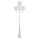 Lisbon Four 30cm Spheres Curved Arms Tall Post Light Beige - 15776
