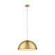 Luna 400mm 1 Light Pendant Brushed Brass - 31363
