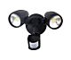 Muro 30 Watt Twin Head LED Spotlight with Sensor Black / Tri Colour - 25062