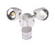 Muro 30 Watt Twin Head LED Spotlight with Sensor White / Tri Colour - 25064